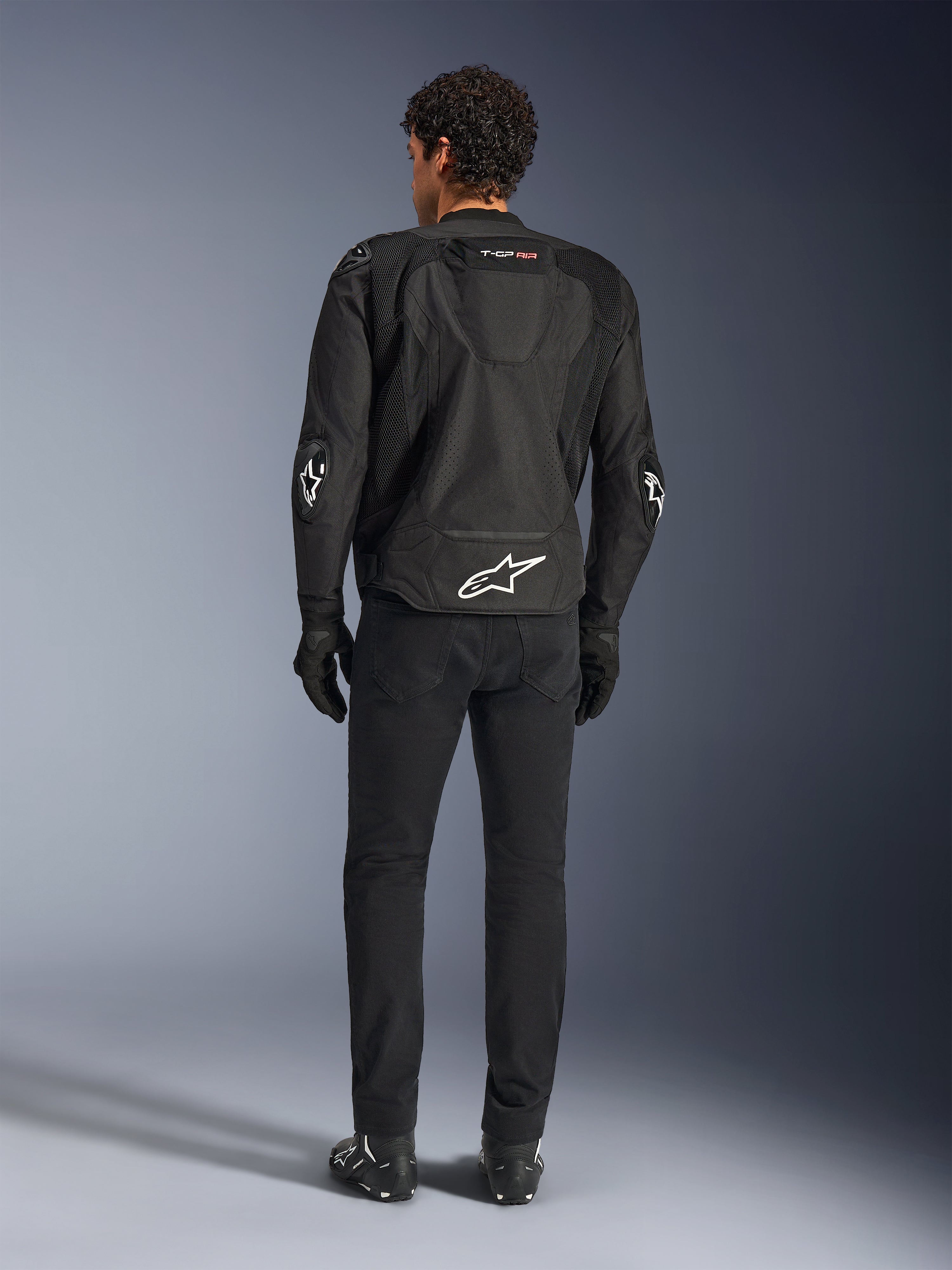 T-GP Air - Black Motorcycle Jacket | Alpinestars®