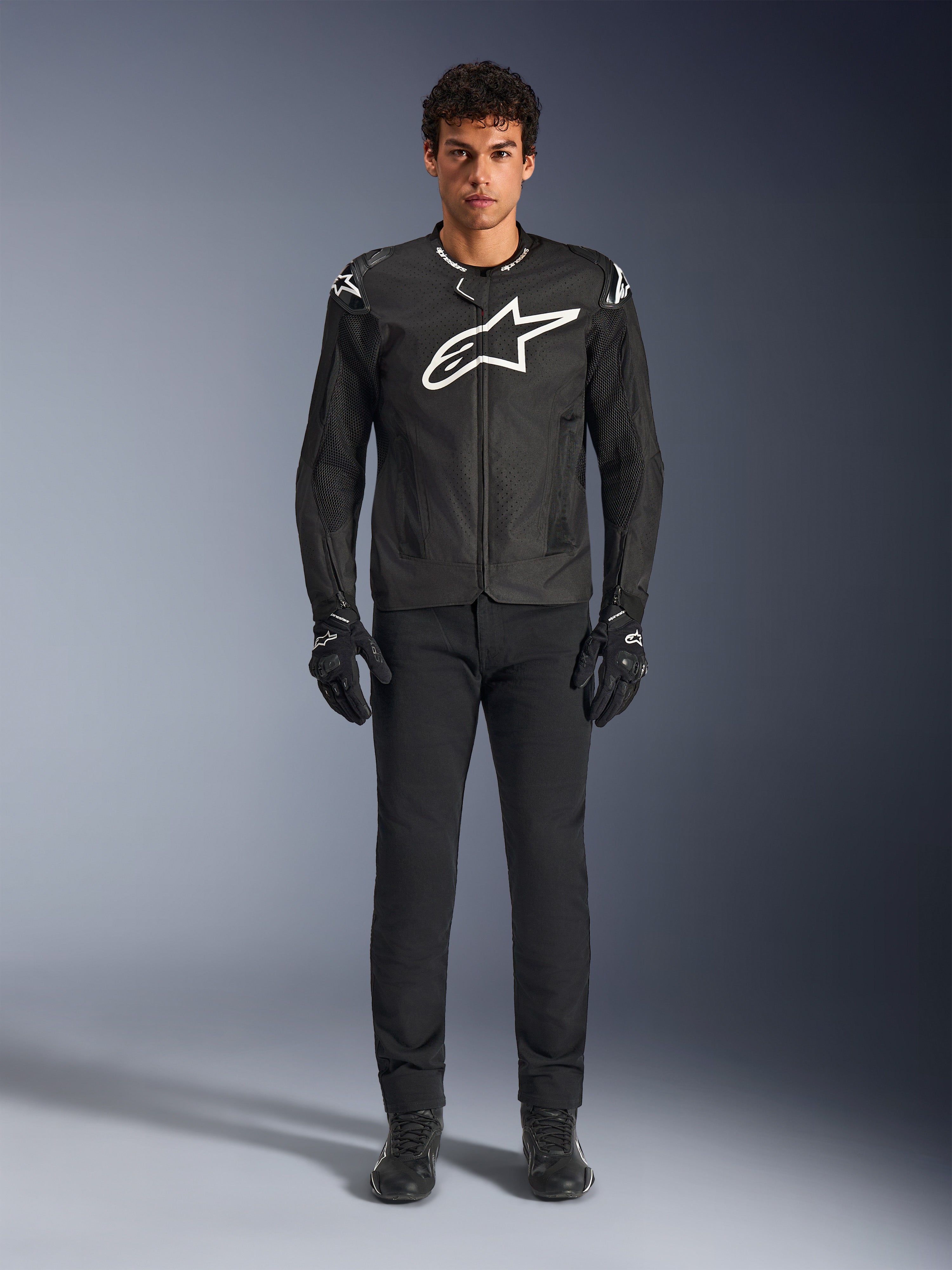 T-GP Air - Black Motorcycle Jacket | Alpinestars®