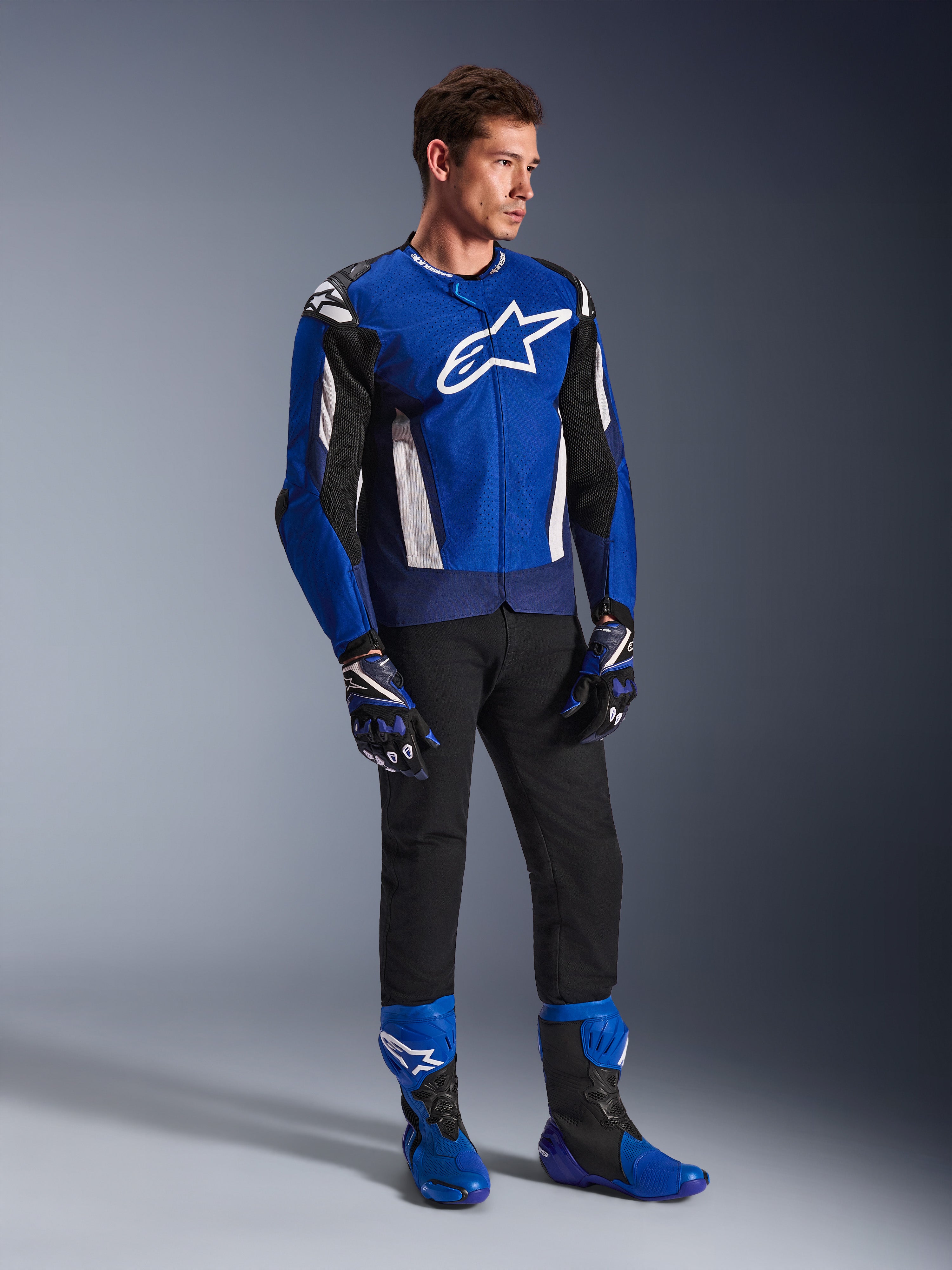 T-GP Air - Blue Motorcycle Jacket | Alpinestars®