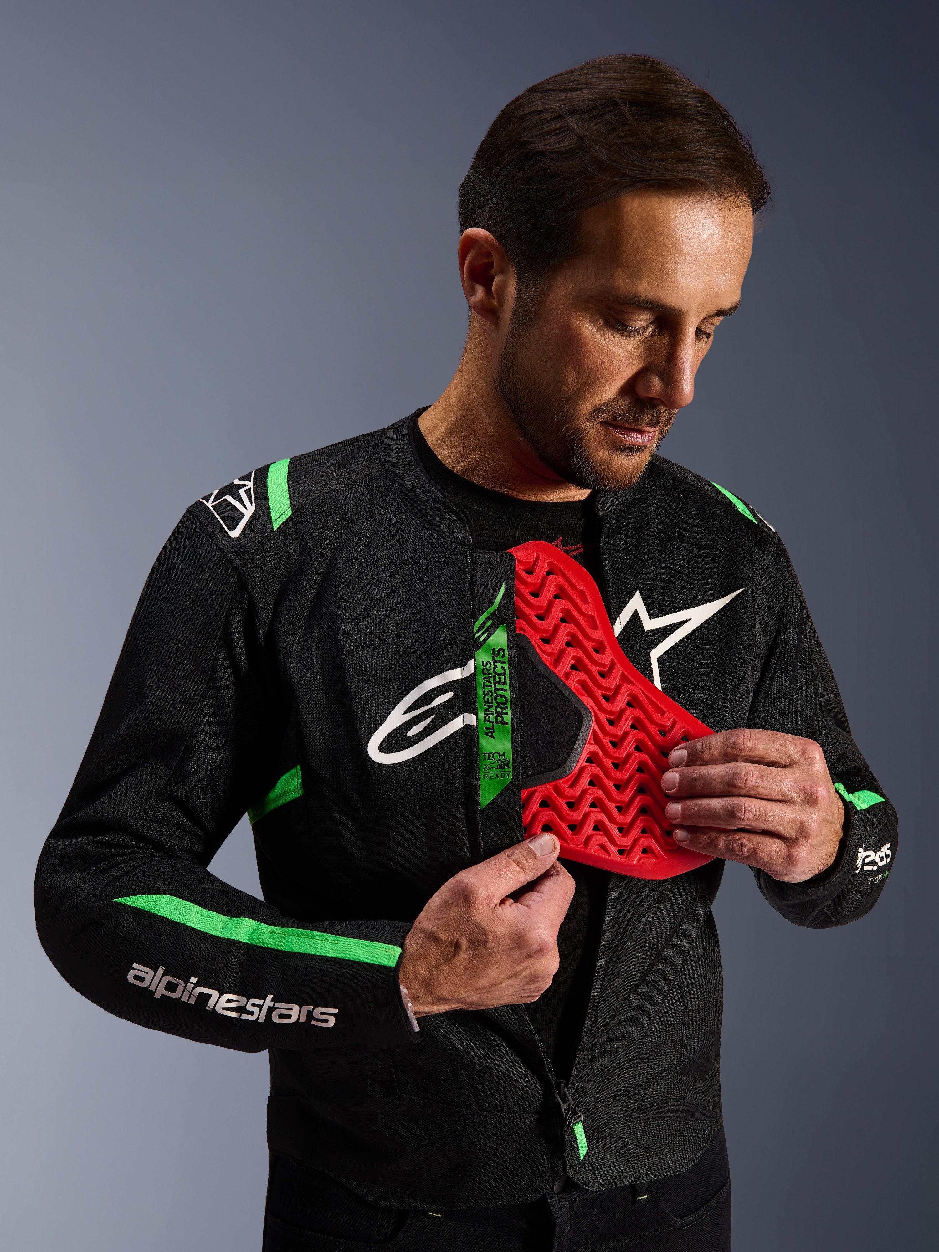 T-SPS Air V2 - Green Motorcycle Jacket | Alpinestars®