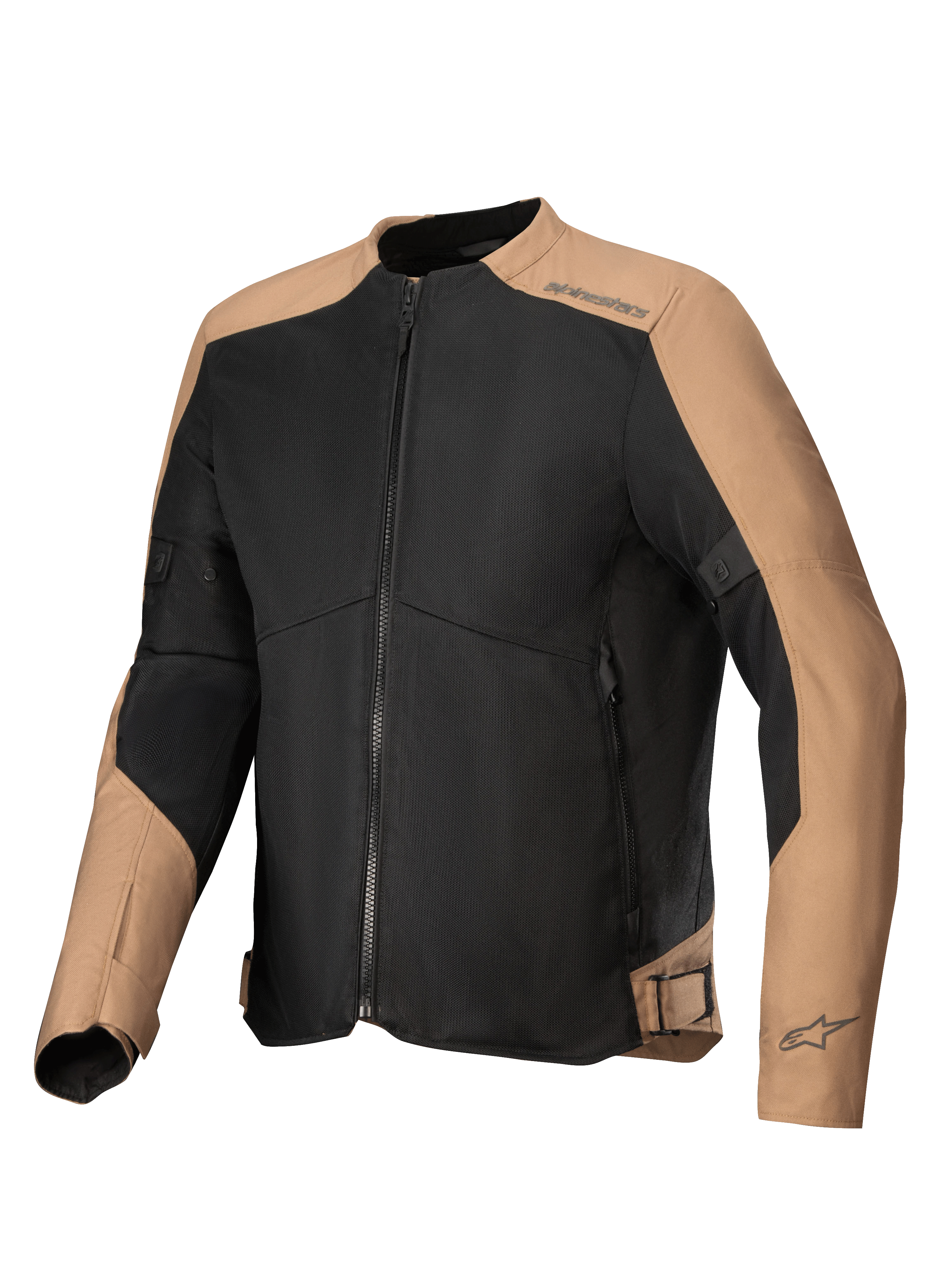 Alpinestars C-1 Air Jacket, men's urban motorcycle jacket, sand and black textile mesh with CE certified protection.