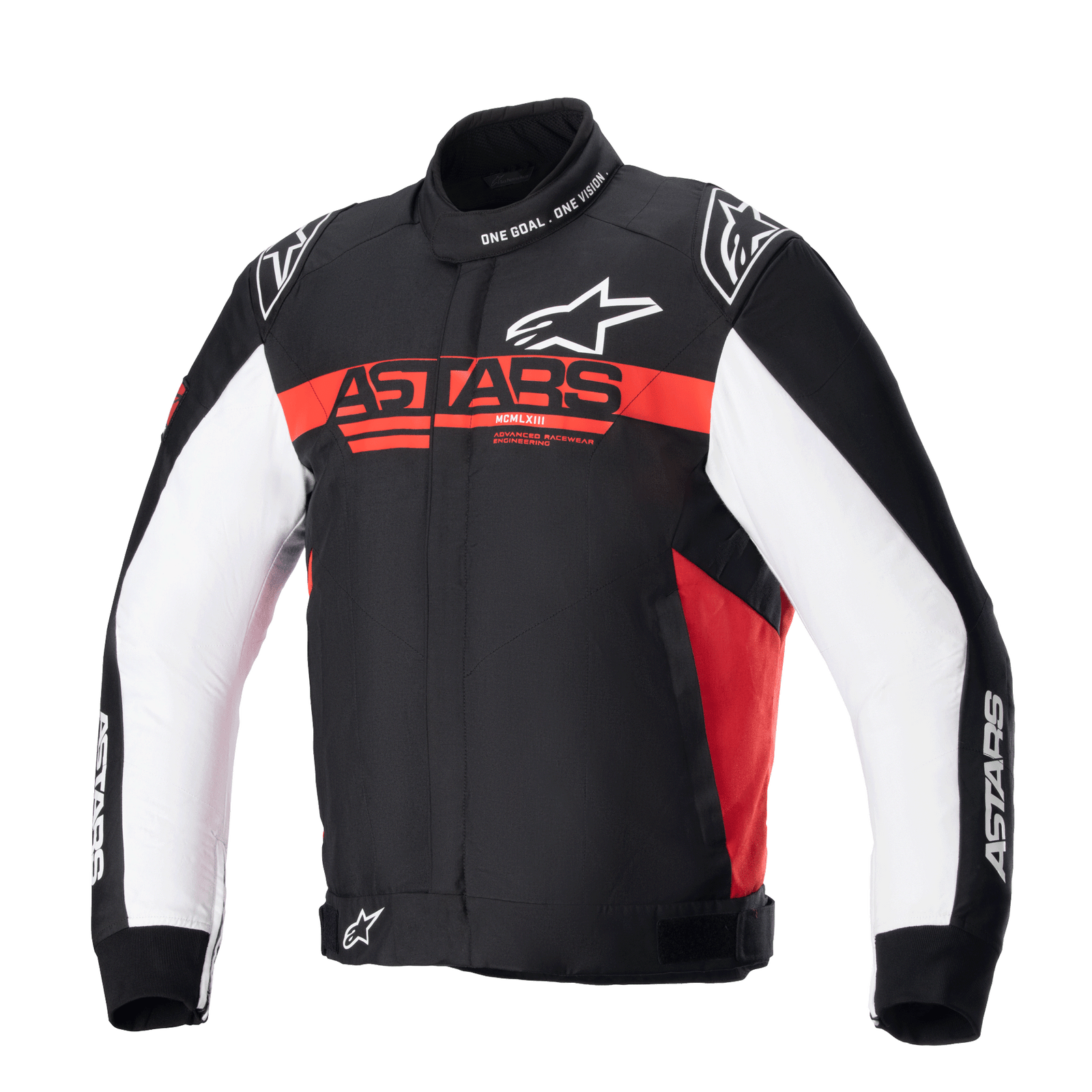 Moto Leather Jacket Alpinestars CELER Leather Jacket Black White Red For  Sale Online 