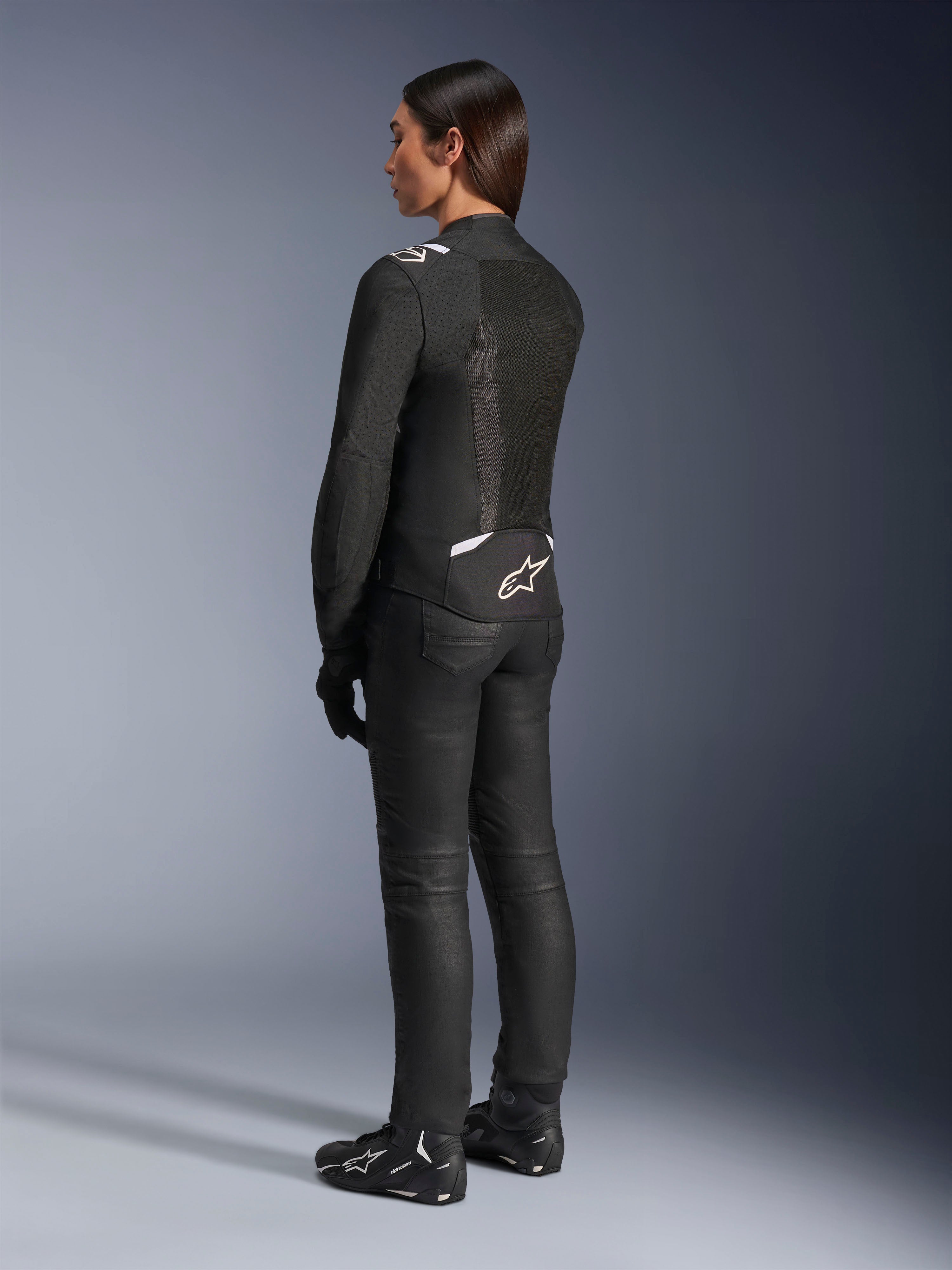 Stella T-SPS Air V2 - Black Motorcycle Jacket | Alpinestars®