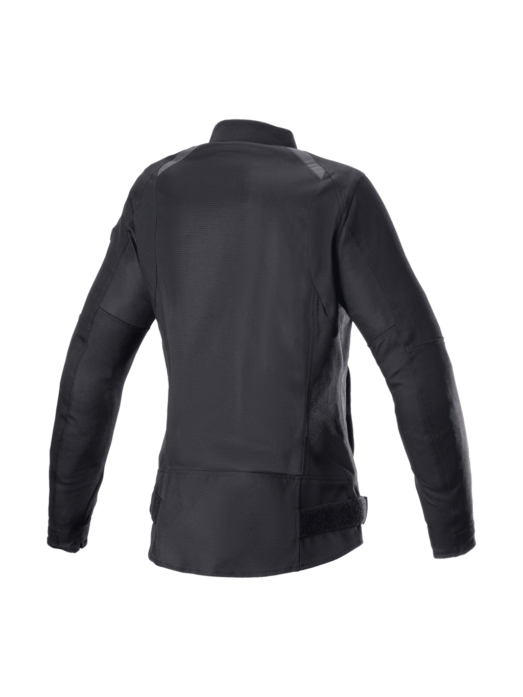 Alpinestars Eloise V2 Women's Air Jacket, Black Urban Textile Motorcycle Jacket featuring ventilated mesh and elongated back.
