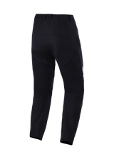 Alpinestars Flex-AST Explorer Pants, Adventure Motorcycle Pants, Black, back view showcasing lightweight stretch ripstop construction, reinforced seat, lower leg zippers, and zippered pockets for adventure riding.