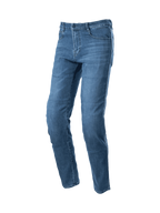 Alpinestars Radon Regular Fit Denim Pants, men's urban motorcycle jeans in Rinse Blue with CE certified knee protection.