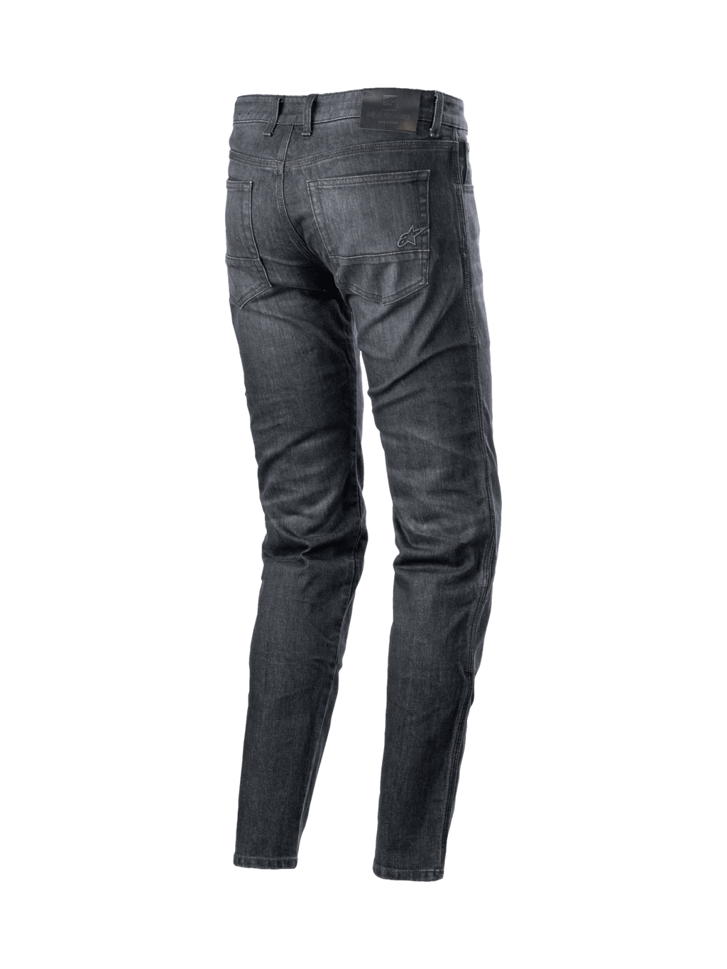 Alpinestars Sektor Regular Fit Denim Pants, Men's Urban Motorcycle Riding Jeans, Black Washed Stretch Denim.