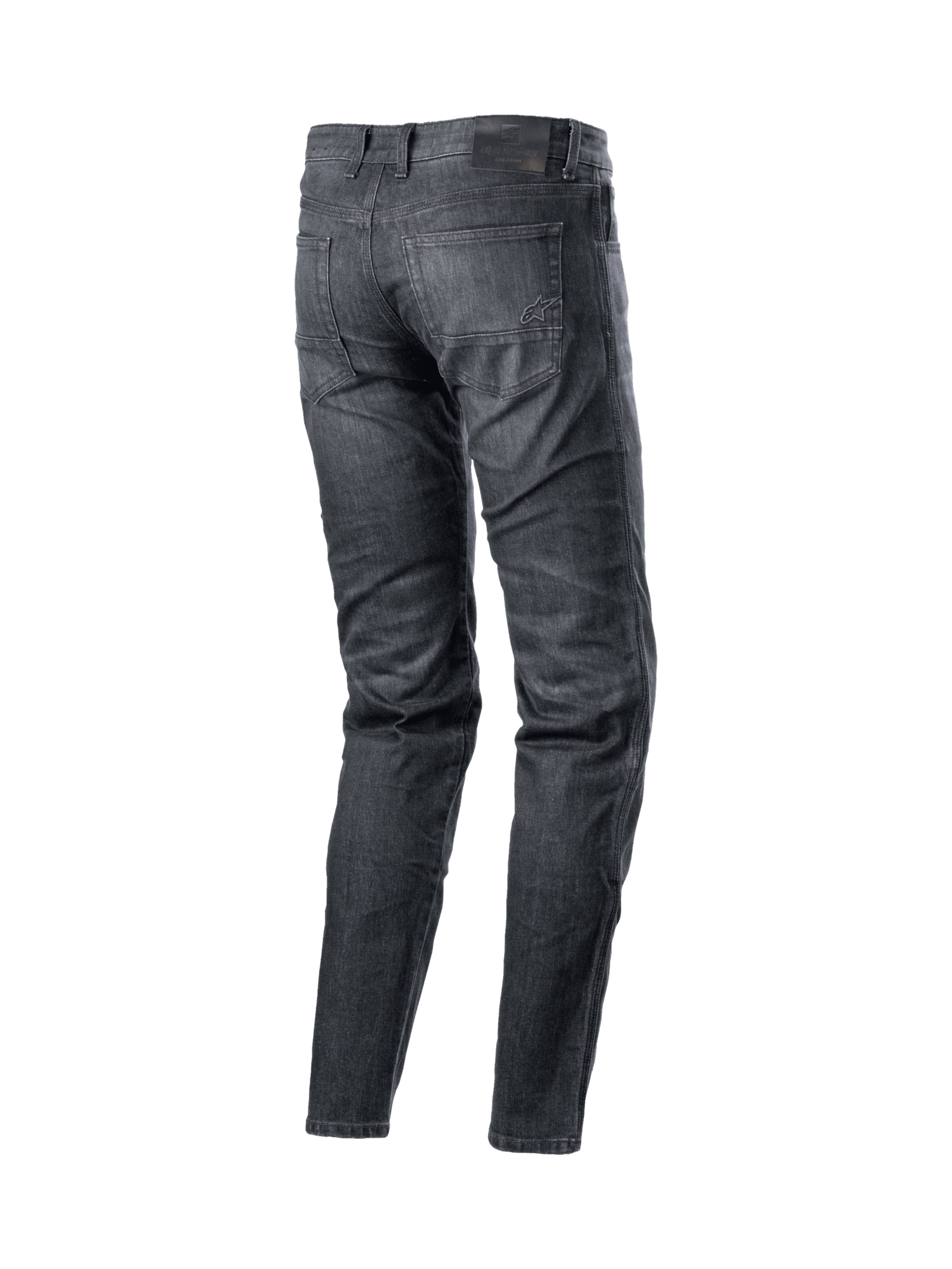 Alpinestars Sektor Regular Fit Denim Pants, Men's Urban Motorcycle Riding Jeans, Black Washed Stretch Denim.