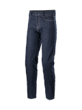Alpinestars Sektor Regular Fit Denim Pants, urban motorcycle riding jeans in dark blue with triple stitching and CE certified protection.