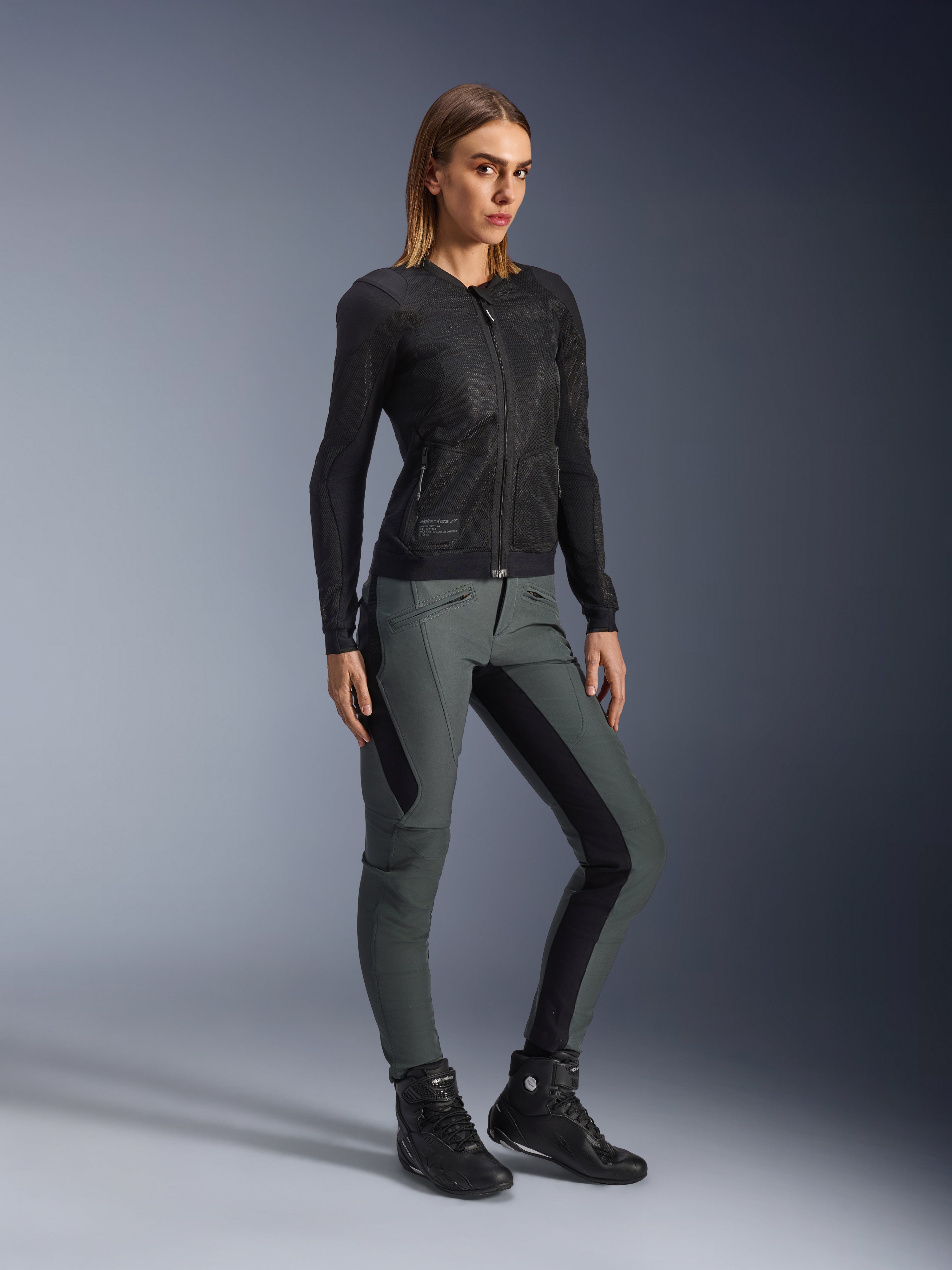 【試着のみ】POPPY LACE BIKER PANTS Alamosa Women - Gray Motorcycle Pants | Alpinestars®