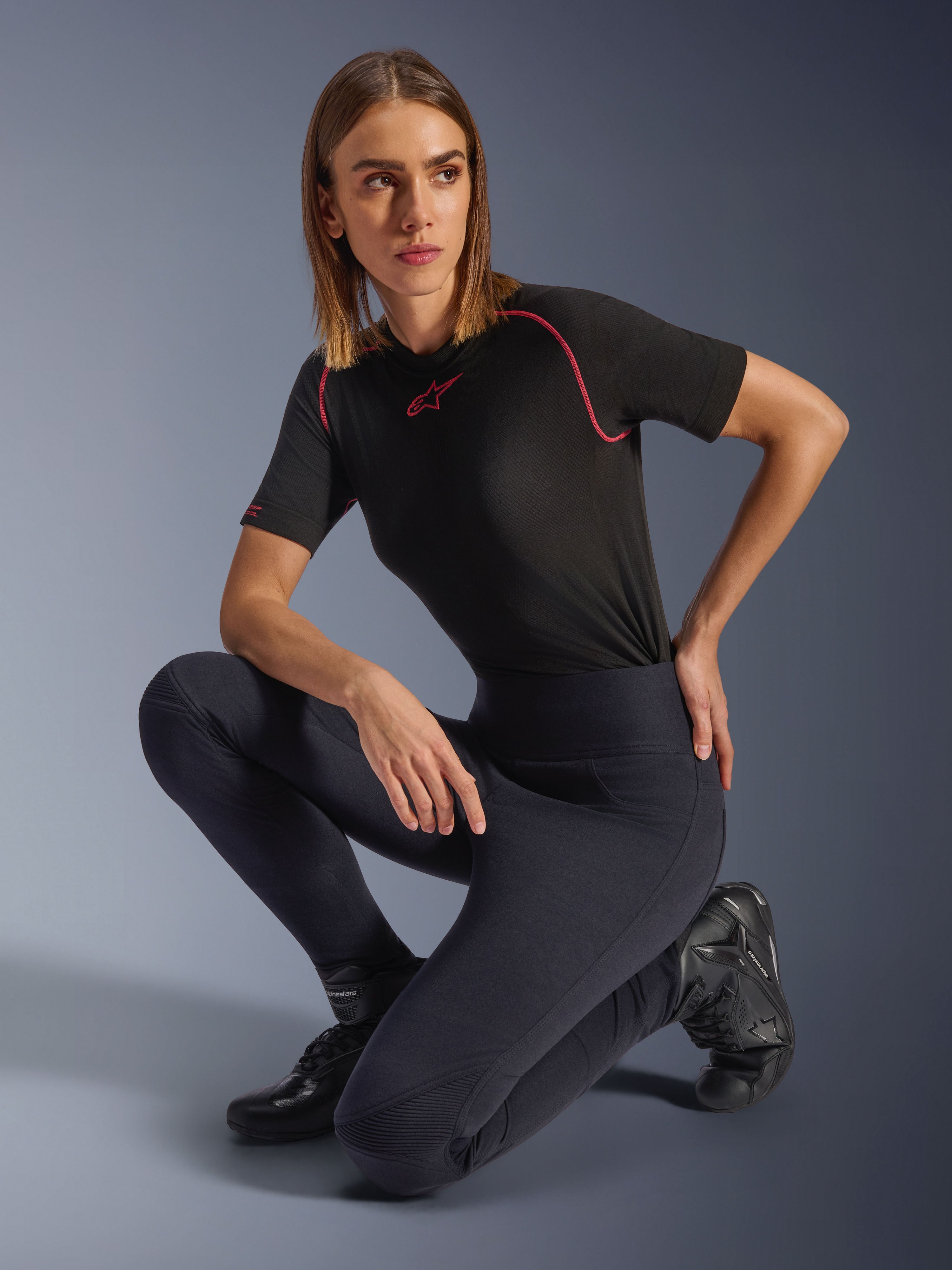 Woman Stella Flex-AST - Black Motorcycle Pants | Alpinestars®