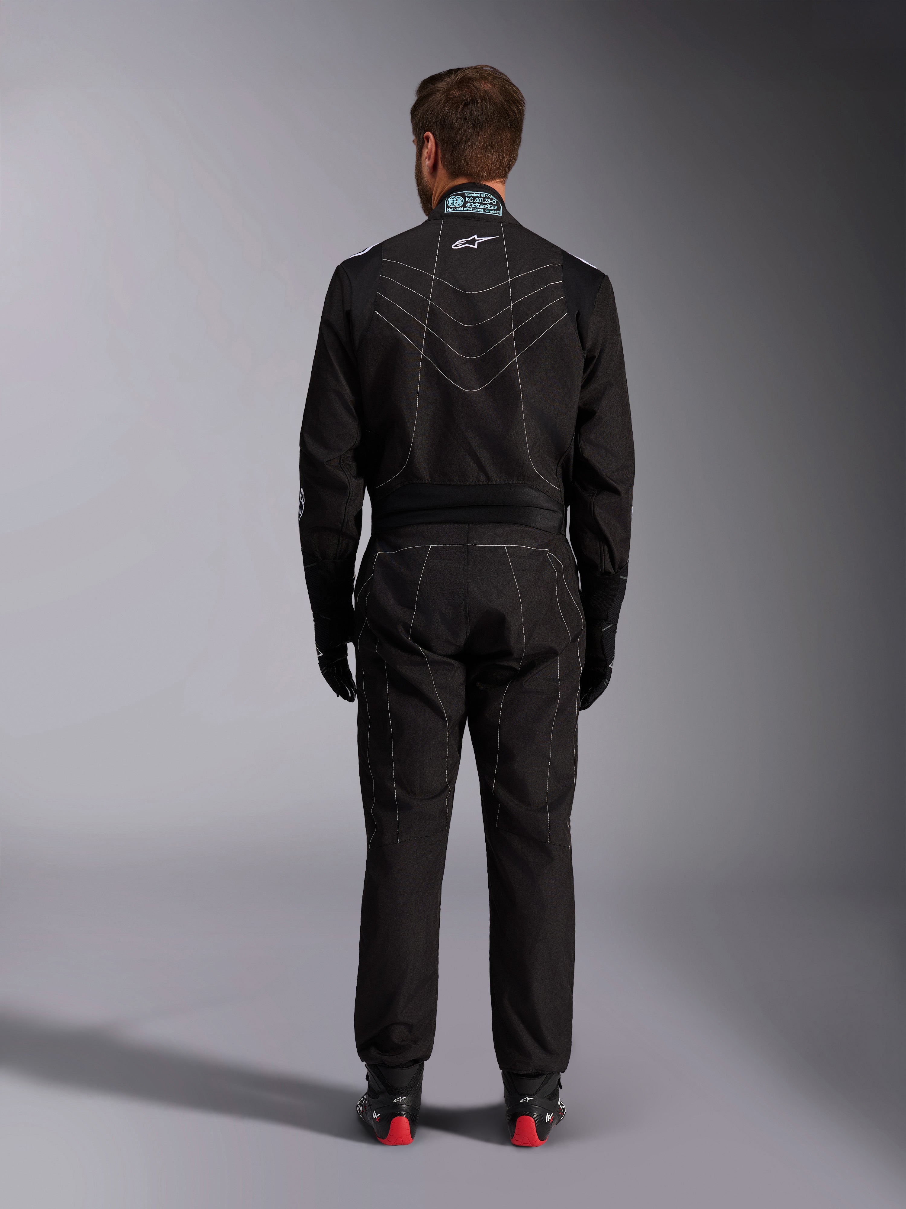 KMX-9 V3 - Black White Karting Suit | Alpinestars®