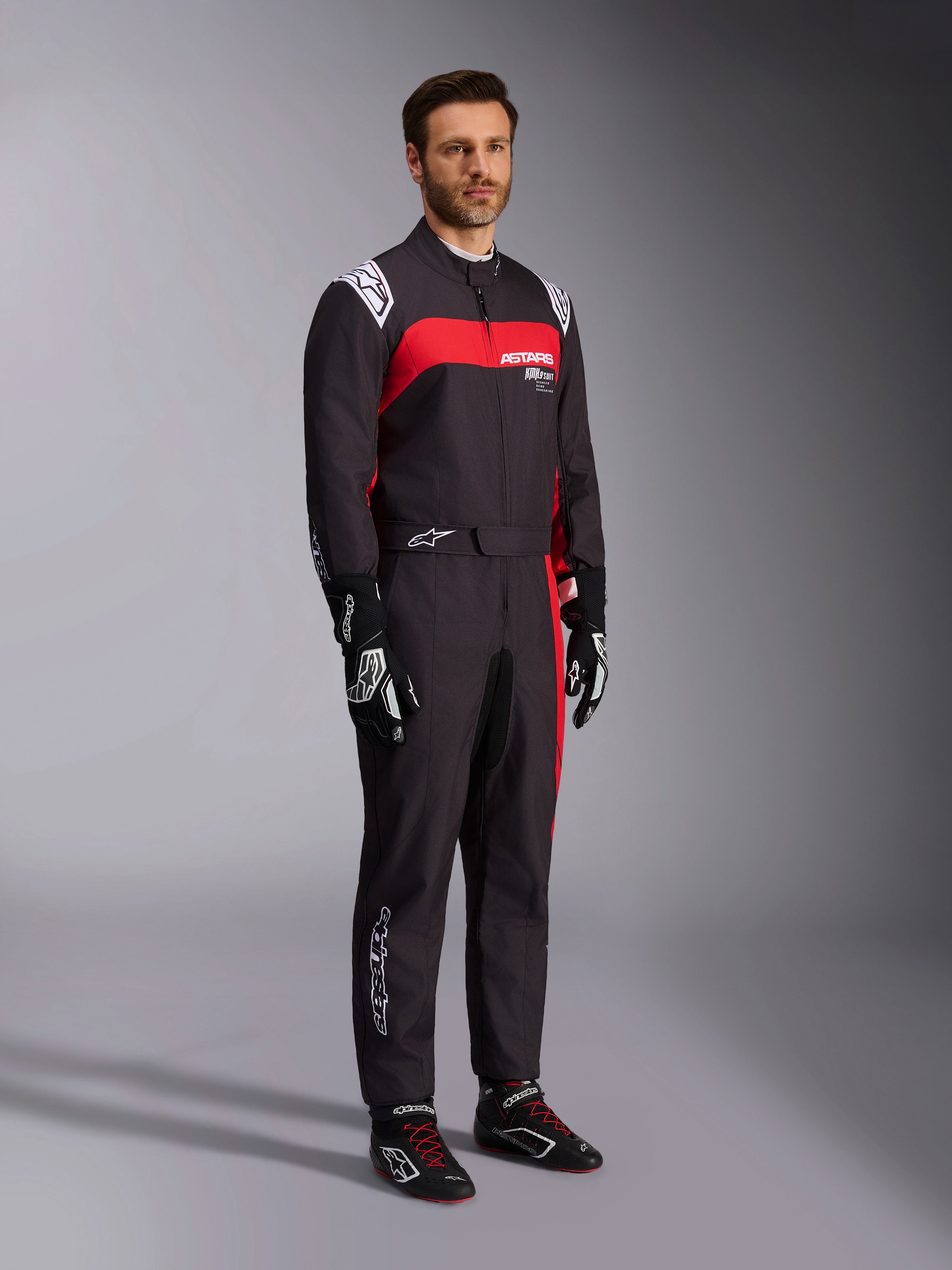 KMX-9 V3 Graphic 3 - Black Red Karting Suit | Alpinestars®