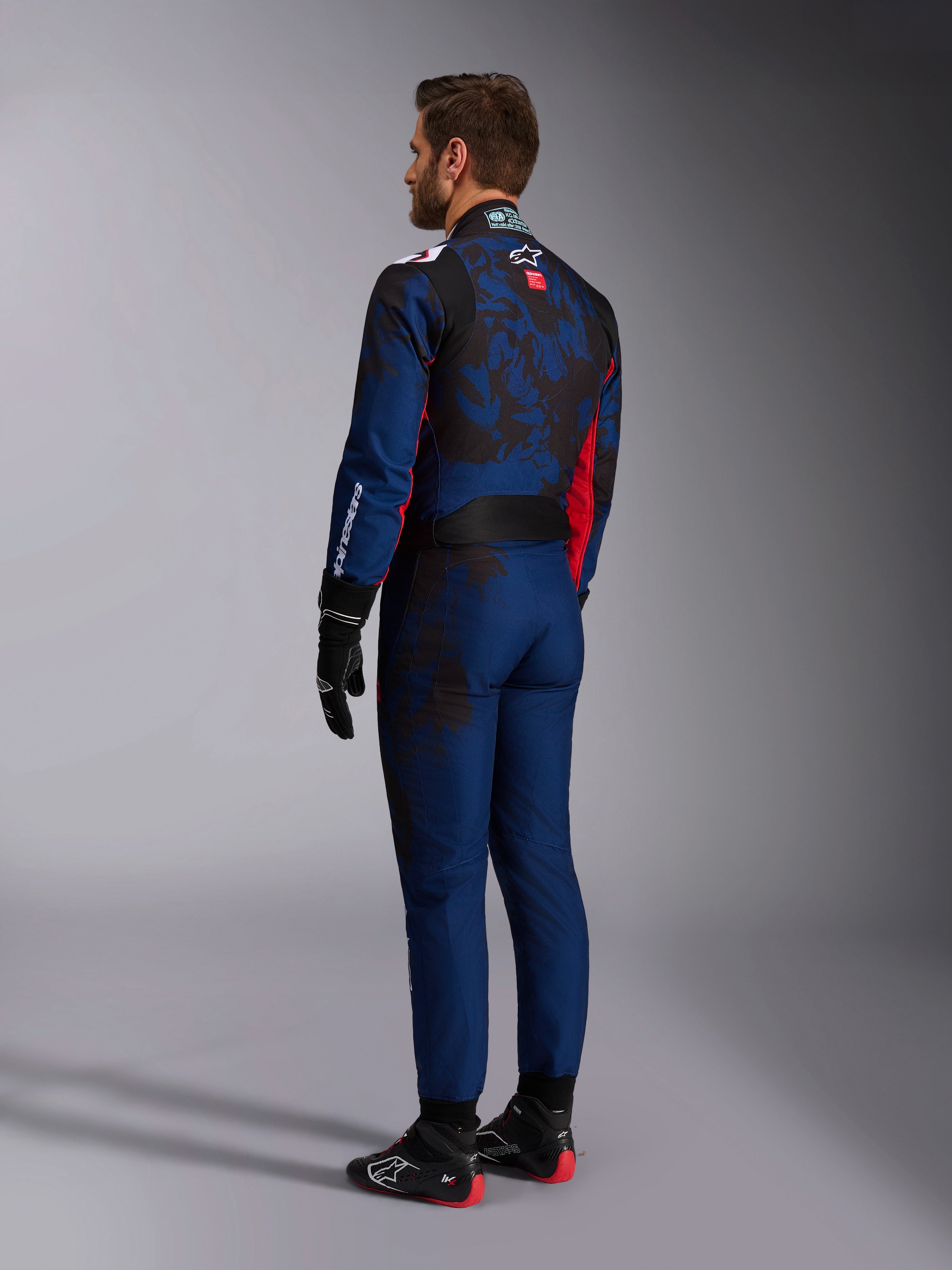 KMX-9 V3 Graphic 5 - Navy Red Karting Suit | Alpinestars®