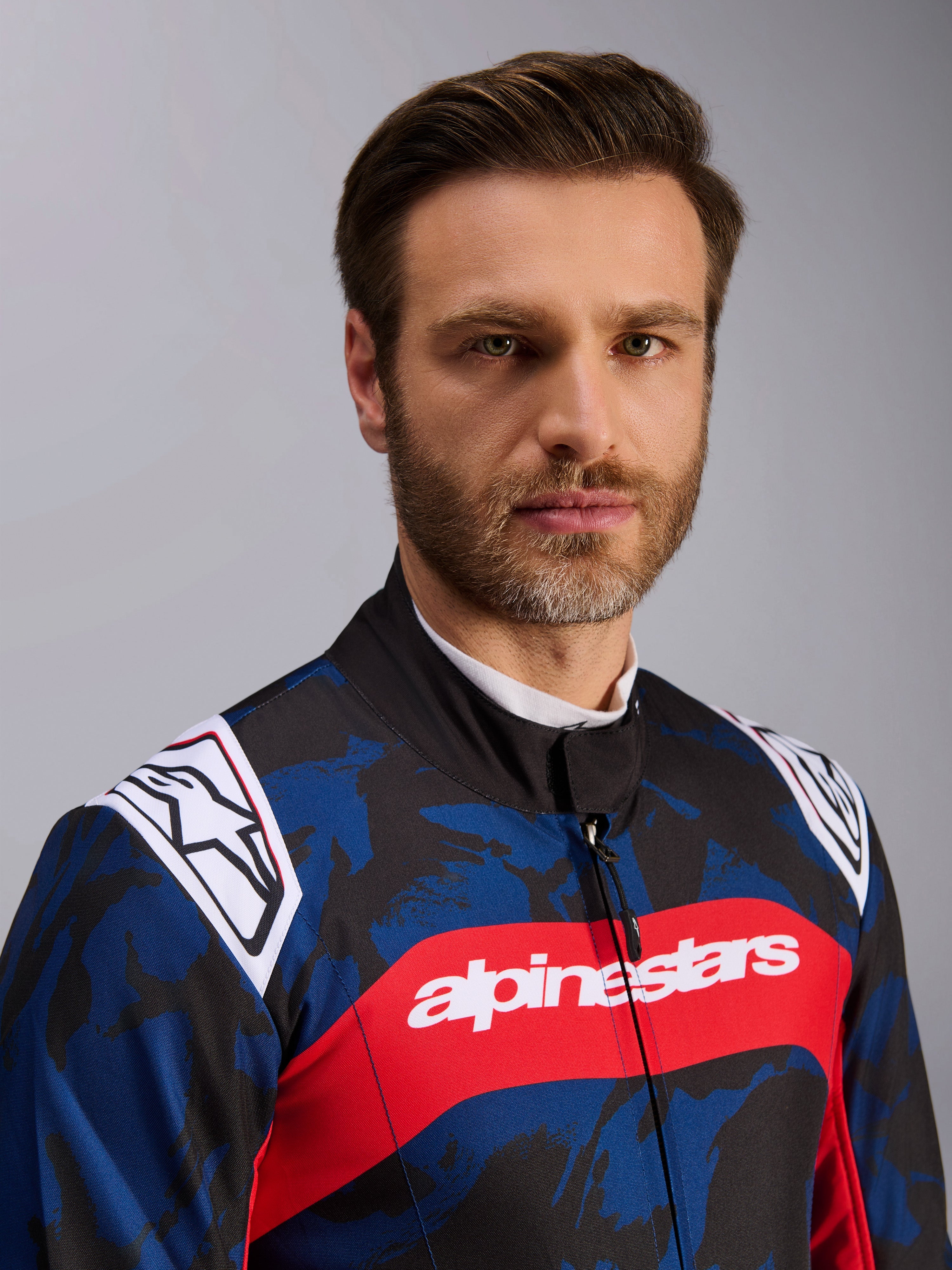 KMX-9 V3 Graphic 5 - Navy Red Karting Suit | Alpinestars®