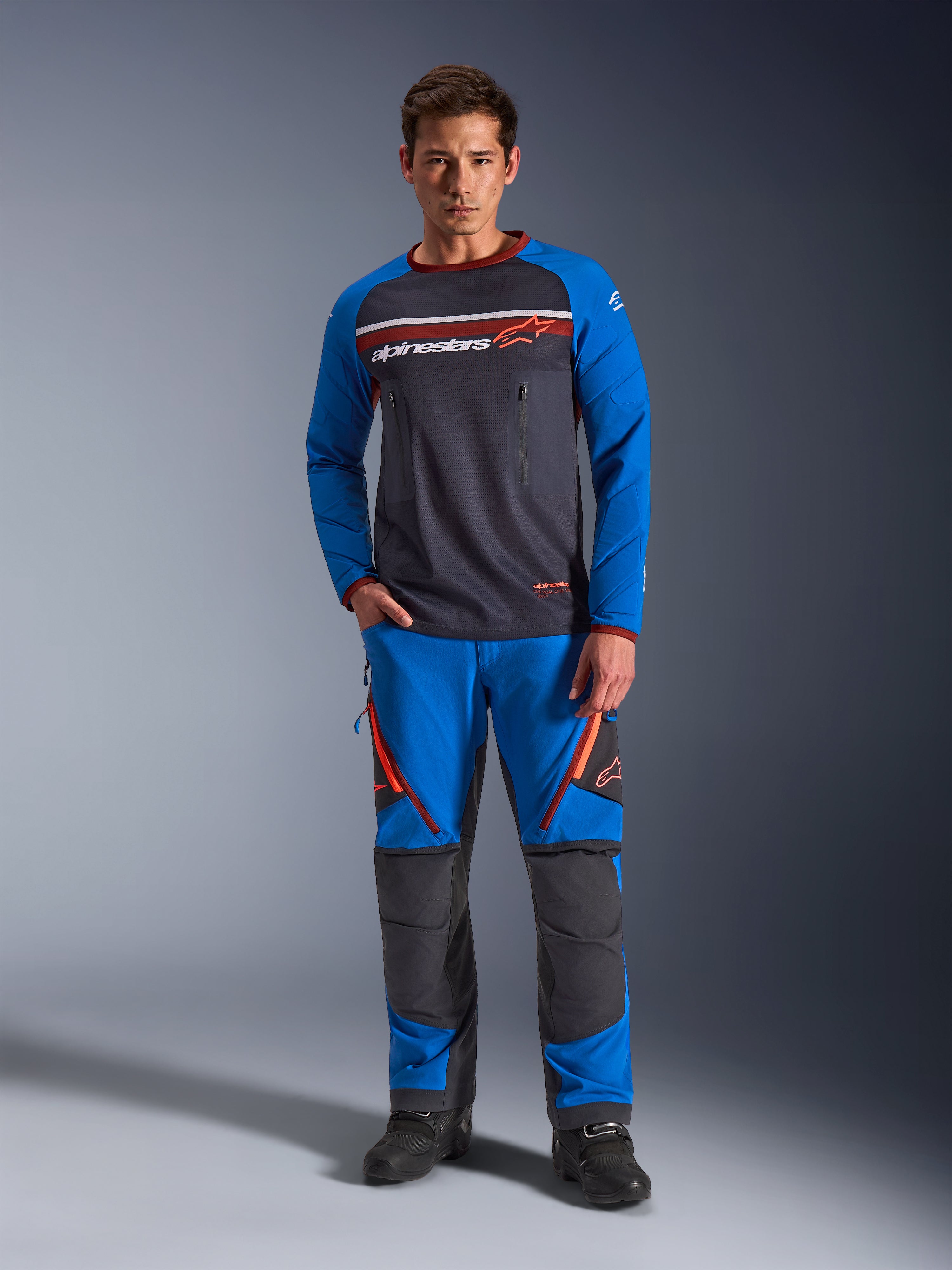 Maxdura Dual - Blue Motorcycle Jersey | Alpinestars®