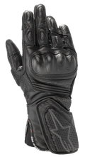 Alpinestars Stella SP-8 V3 Gloves, Women's Motorcycle Racing Gloves, Black, Premium Leather Construction, Hard Knuckle Protection, Perforated Ventilation, Padded Fingers and Wrist, Star Logo, One Goal One Vision Strap