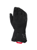 Alpinestars Wt-5 Drystar Insulated Gloves, men's all-terrain adventure motorcycle winter gloves in black with red puller detail, featuring waterproof Drystar membrane and knuckle protection