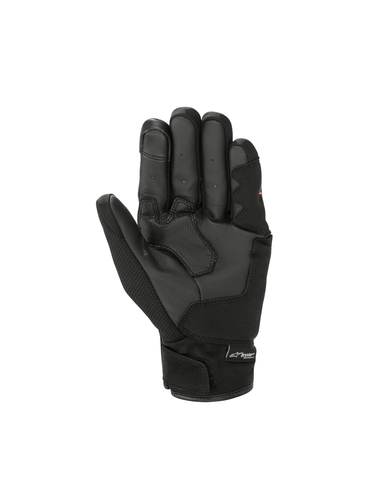 Alpinestars S-Max Drystar® Gloves, black waterproof motorcycle sport gloves for men with leather palm and short-cuff design.