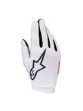 Alpinestars Sim Gloves Graphic 1, SIM Racing Gloves, Silver Ice with Black and Red Accents, featuring a prominent black star logo on the backhand, perforated finger panels for ventilation, and a lightweight textile design for gaming precision.