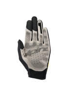 Alpinestars Sim Gloves Graphic 3, SIM Racing Gloves, palm view showing light grey Nanofront® fabric with black 3D dotted grip pattern, touchscreen-compatible fingertips, and breathable perforated construction for virtual racing.