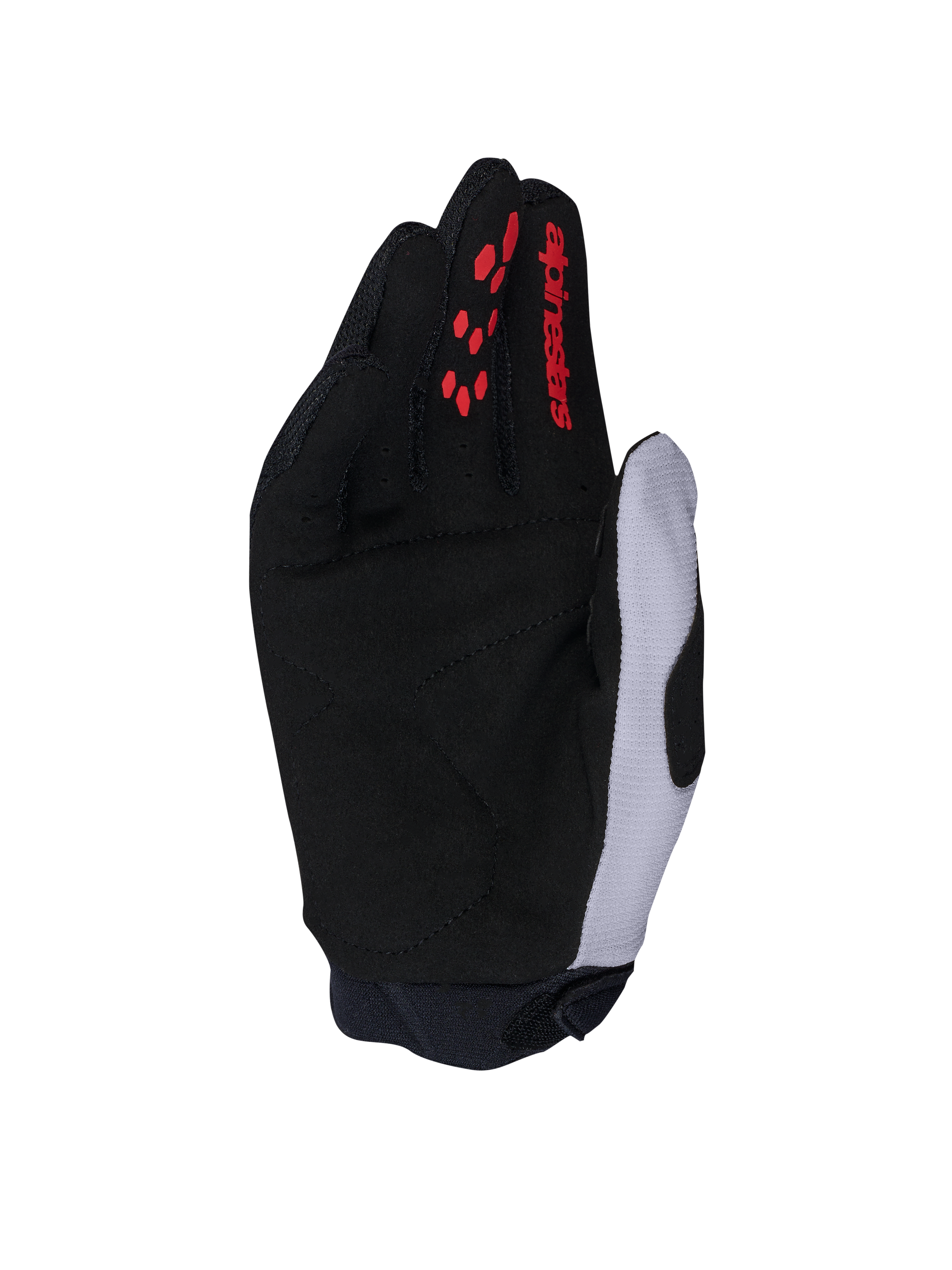 Alpinestars Full Bore V2 Gloves, Black and Light Lilac Motocross Gloves featuring a reinforced synthetic suede palm.