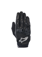 Alpinestars SP X 7 Gloves, Men's black and white short motorcycle gloves, perforated leather with CE knuckle protection.