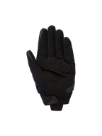 Alpinestars SP X 5 Air Gloves, Black, palm view featuring perforated leather for airflow, reinforced palm overlays, and a TPR slider, designed for sport and road riding