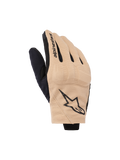 Alpinestars Reef V2 Gloves, Motorcycle Gloves, Sand and Black, short cuff urban design with ventilated stretch fabric, features black star logo on backhand and Alpinestars text on index finger, modern road riding gear