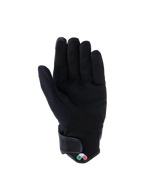 Alpinestars Tracker Gloves, Motorcycle Gloves, Black, palm view featuring synthetic suede with reinforced padding, short cuff with hook and loop closure, urban riding gear