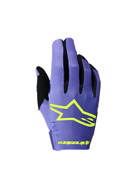 YELLOW GLOVE レザーグローブ パープル ファイヤーパターン YELLOW
