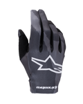 Alpinestars 2025 Radar Gloves, Motocross Gloves, Dark Camo pattern in shades of gray, featuring a large white star logo on the backhand and Alpinestars text at the cuff, lightweight stretch construction for off-road performance