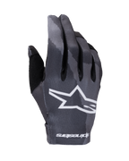 Alpinestars 2025 Radar Gloves, Motocross Gloves, Dark Camo pattern in shades of gray, featuring a large white star logo on the backhand and Alpinestars text at the cuff, lightweight stretch construction for off-road performance