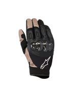 Alpinestars Megawatt V2 Gloves, Motocross and Enduro Gloves, Stone Black and Tan, Carbon Fiber Knuckle Protection, Perforated Leather and Mesh Construction, White Alpinestars Logo