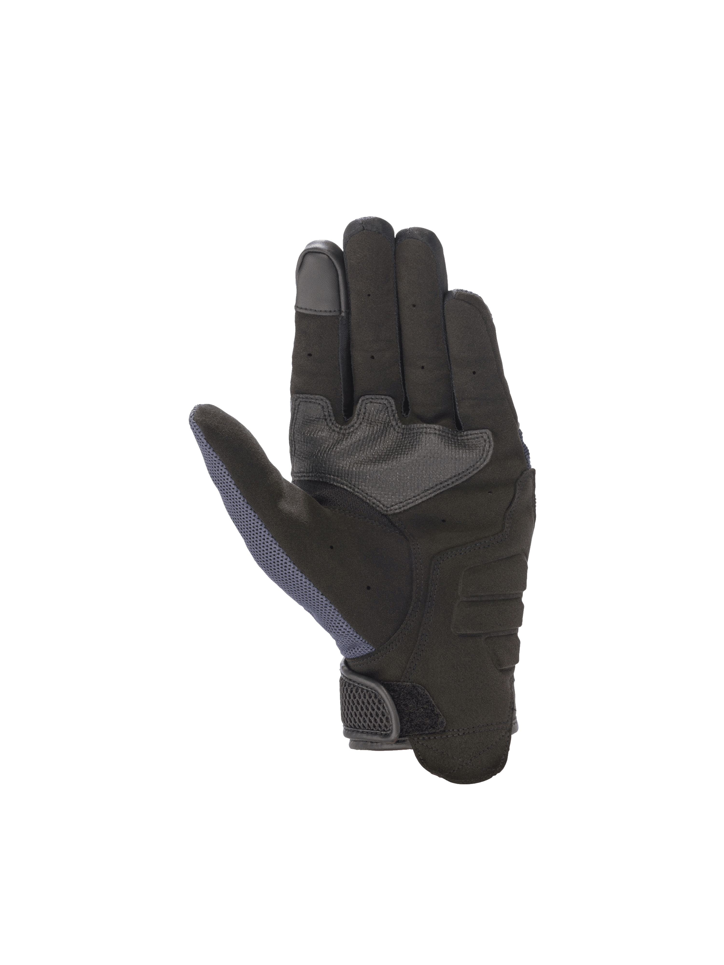 Alpinestars Copper Gloves, Blue and Black urban motorcycle gloves, synthetic suede palm with touchscreen compatibility.