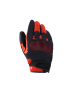 Alpinestars Mogress Airflow Gloves, Urban Motorcycle Gloves, Black Red and Tangerine, featuring breathable 3D mesh construction, visible knuckle protection, and short cuff with hook-and-loop closure