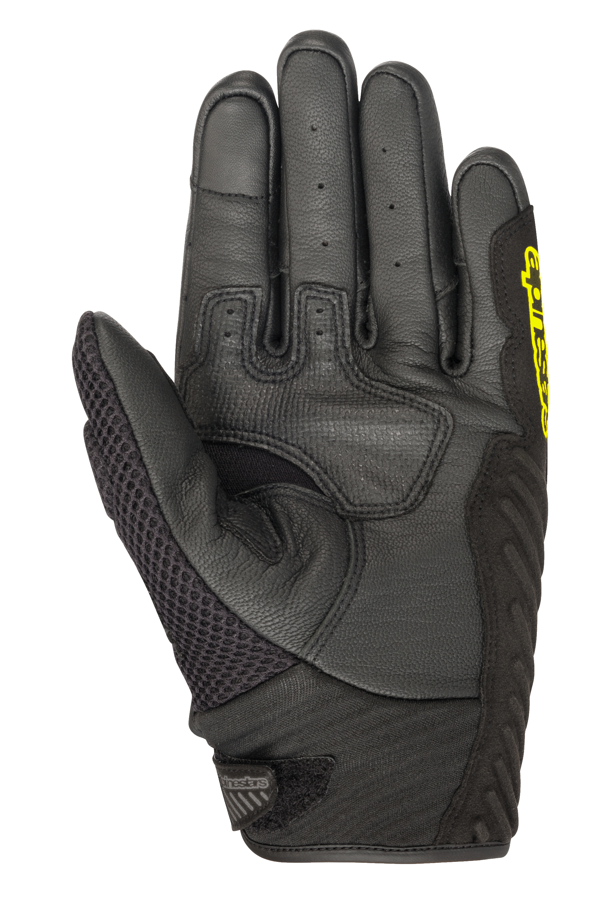 SMX-1 Air V2 - Black Yellow Motorcycle Gloves | Alpinestars®
