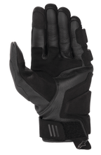 Alpinestars Phenom Leather Air Gloves, Motorcycle Gloves, Black, palm view featuring premium goat leather construction, reinforced padding, and adjustable wrist strap with branding