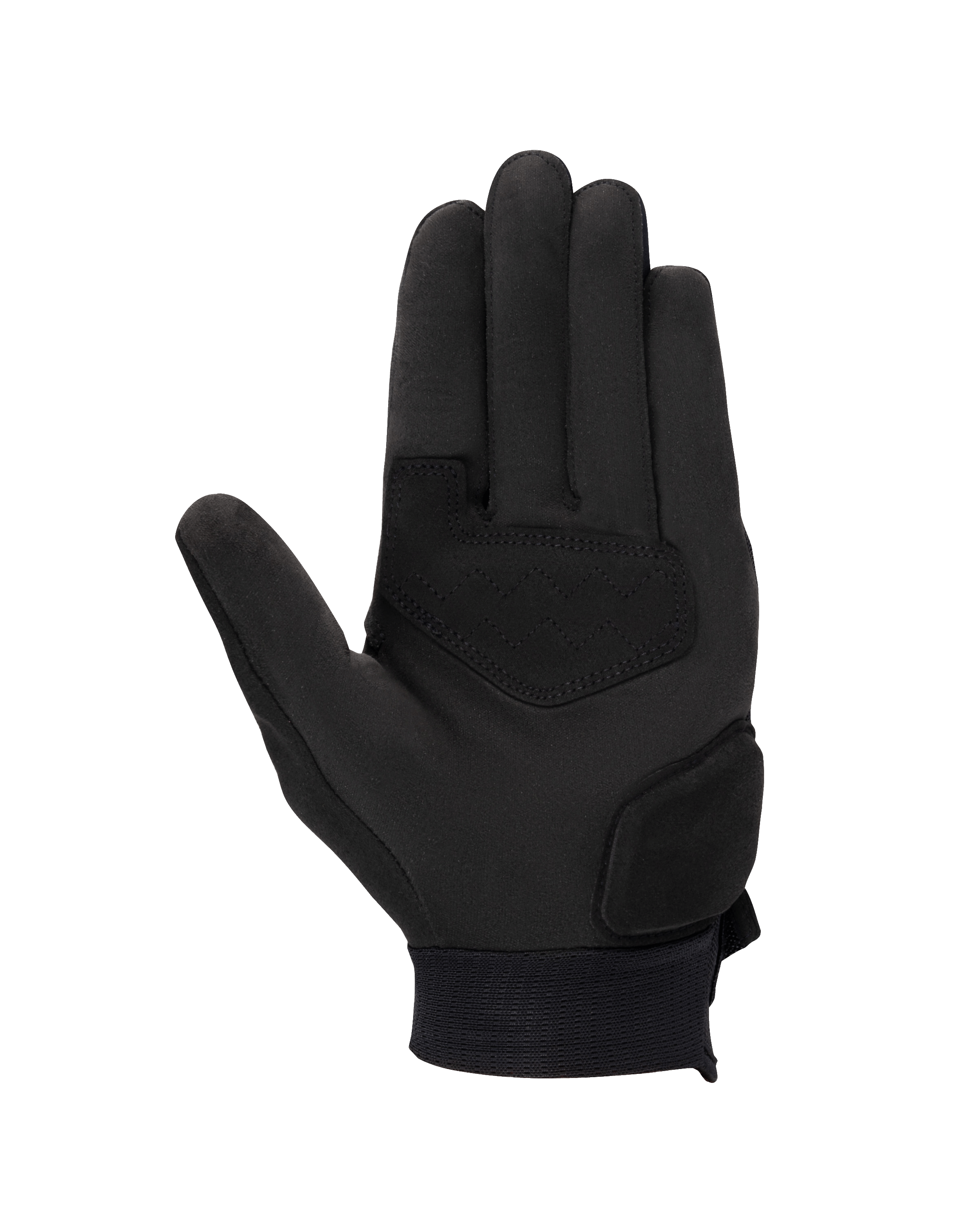 Alpinestars Stated Women's Gloves, Black, palm view featuring synthetic suede construction, reinforced palm and thumb for abrasion resistance, sleek urban motorcycle design
