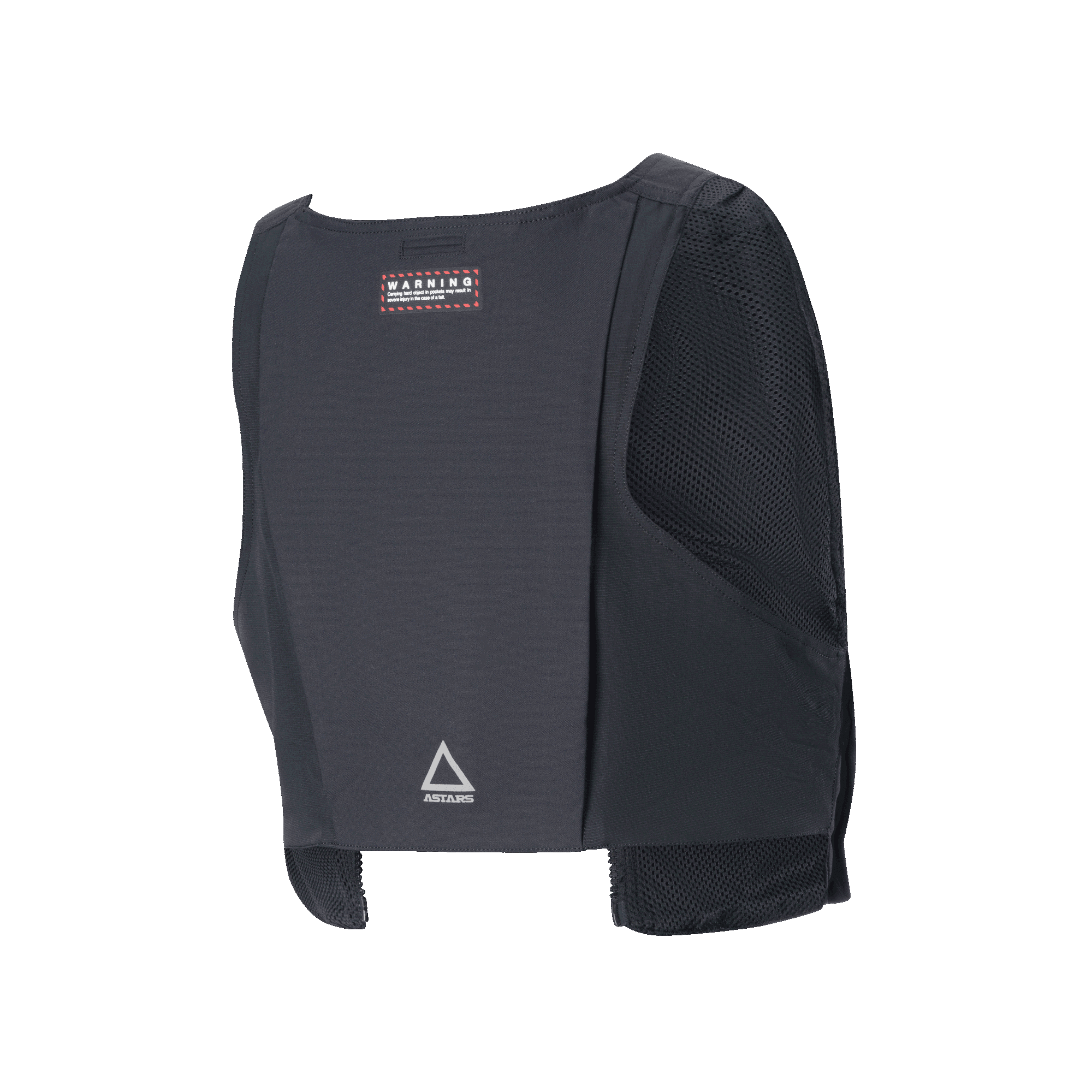 Alpinestars Techdura Tactical Vest, detachable tactical pack for Techdura Jacket, Black, featuring breathable mesh panels, rear compartment for hydration bladder, and Alpinestars logo, designed for off-road and enduro use