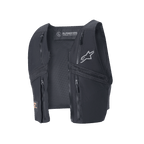 Alpinestars Techdura Tactical Vest, Black, detachable enduro vest for the Techdura Jacket, featuring four zippered chest pockets, mesh paneling for ventilation, and a grey Alpinestars logo