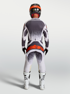 Alpinestars Techstar Swan Pants, Motocross Racing gear for Men, Light Lilac and Dark Gray with Red Fluo, back view.