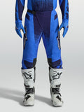 Alpinestars 2027 Techstar Swan Pants, blue and deep blue motocross pants with Babel knee and magnetic buckle.