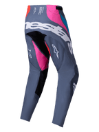 Alpinestars 2025 Techstar Dreem Pants, Motocross Pants, Gray Multicolor with vibrant pink and red panels, rear view showing white branding across the seat, athletic design for off-road racing performance.