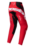 Alpinestars 2025 Techstar Dreem Pants, Men's Motocross Off-Road Pants, Bright Red and Black, rear view showing stretch ripstop construction and durable 600D polyfabric
