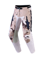 Alpinestars Men's Racer Lone Motocross Pants in Desert Camo and Black with magnetic waist closure and leather knees.