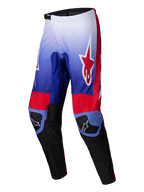 Alpinestars 2025 Fluid Wurx Pants, motocross riding pants in Purple and Bright Red, featuring 600D polyfabric construction and stretch corduroy panels for off-road performance