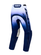 Alpinestars Racer Air Amber Pants, Men's Motocross Pants, Blue and White, ventilated 600D polyfabric for cooling airflow.
