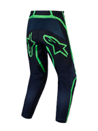 Alpinestars Fluid Apex V2 Motocross Pants, Men's, Black and Green Fluo, durable 600D polyfabric with pre-curved legs.
