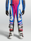 Alpinestars Youth Supertech Maven Pants, Youth Motocross Pants, White and Hot Coral, performance stretch fit with durability.